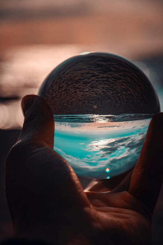 стеклянный шар, 3д, 3d, небо