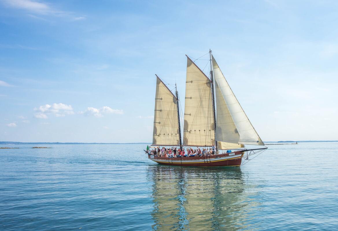 яхта, море, вода, парус