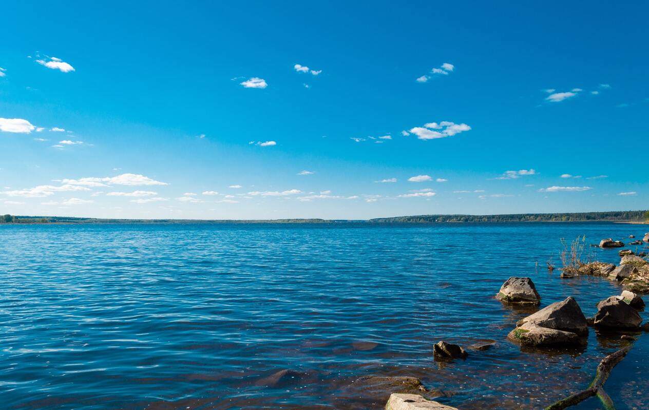 озеро, водоем, природа, камни
