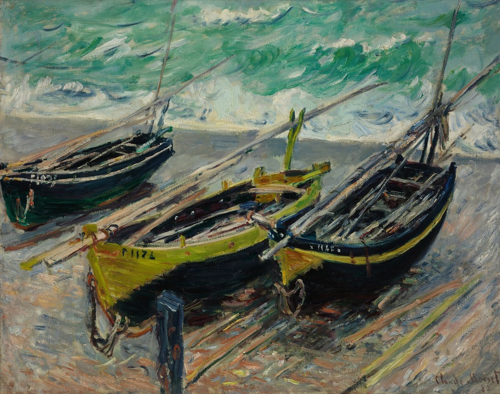 живопись, искусство, лодка, море, Клод моне