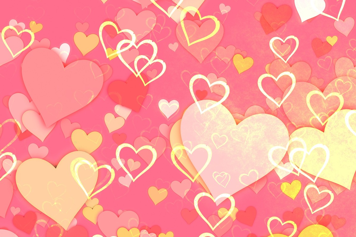 фон, серце, розовые, love