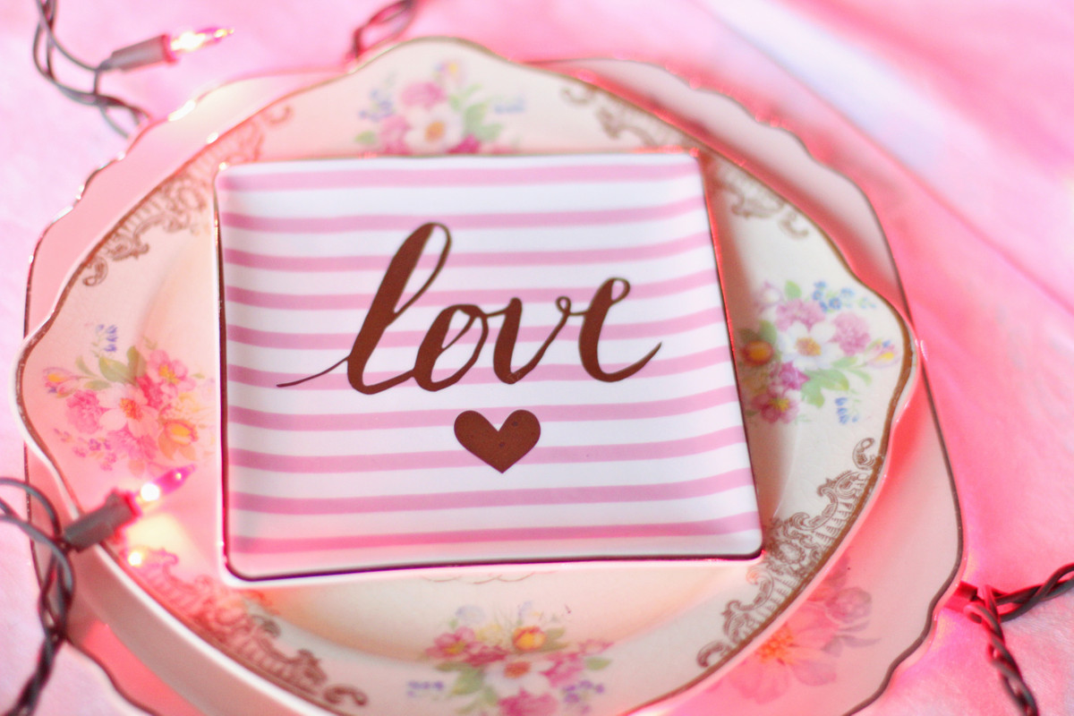 любовь, тарелка, огни, love
