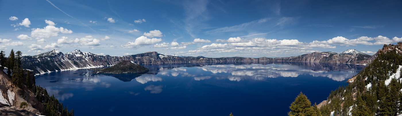 вода, озеро, горы, облака, природа
