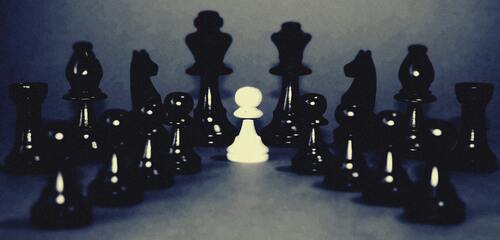 шахматы, пешки, ладья, шахматная доска, 3д, 3d