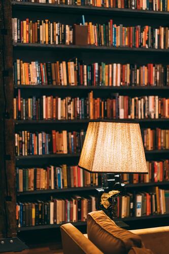 библиотека, книги, книжные полки, 3д, 3d