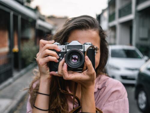 фотоаппарат, 3д, 3d, ретро, антиквариат, девушка
