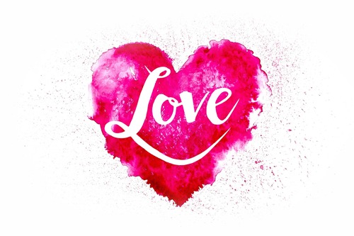 love, сердце,  живопись, акварель